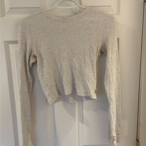 Aritzia Cream Long Sleeve Top